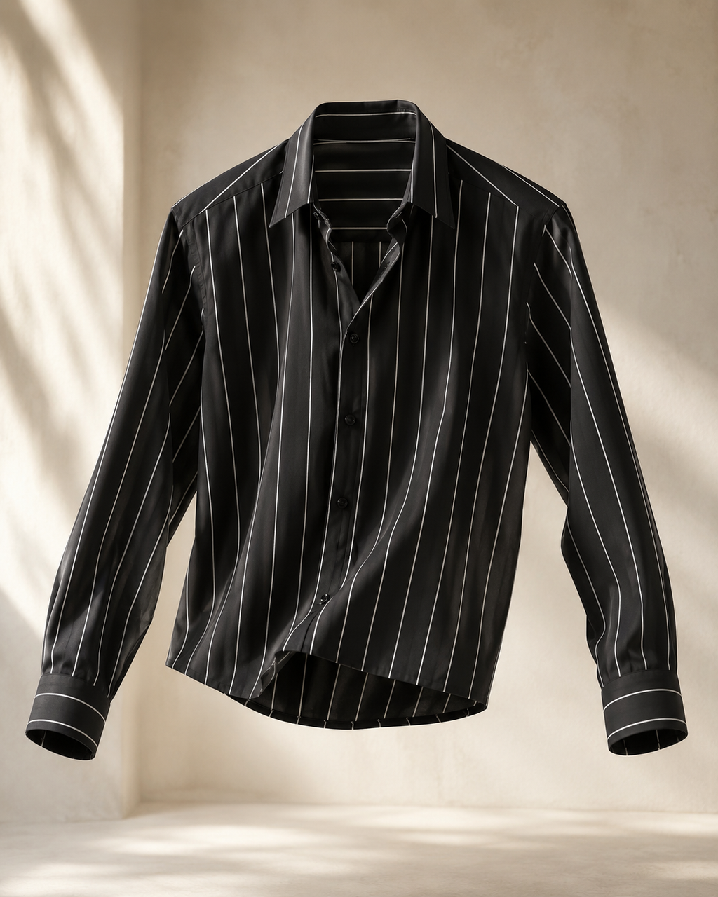5EIGHT Midnight Pinstripe Cropped Shirt