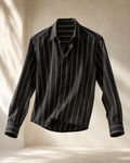 5EIGHT Midnight Pinstripe Cropped Shirt