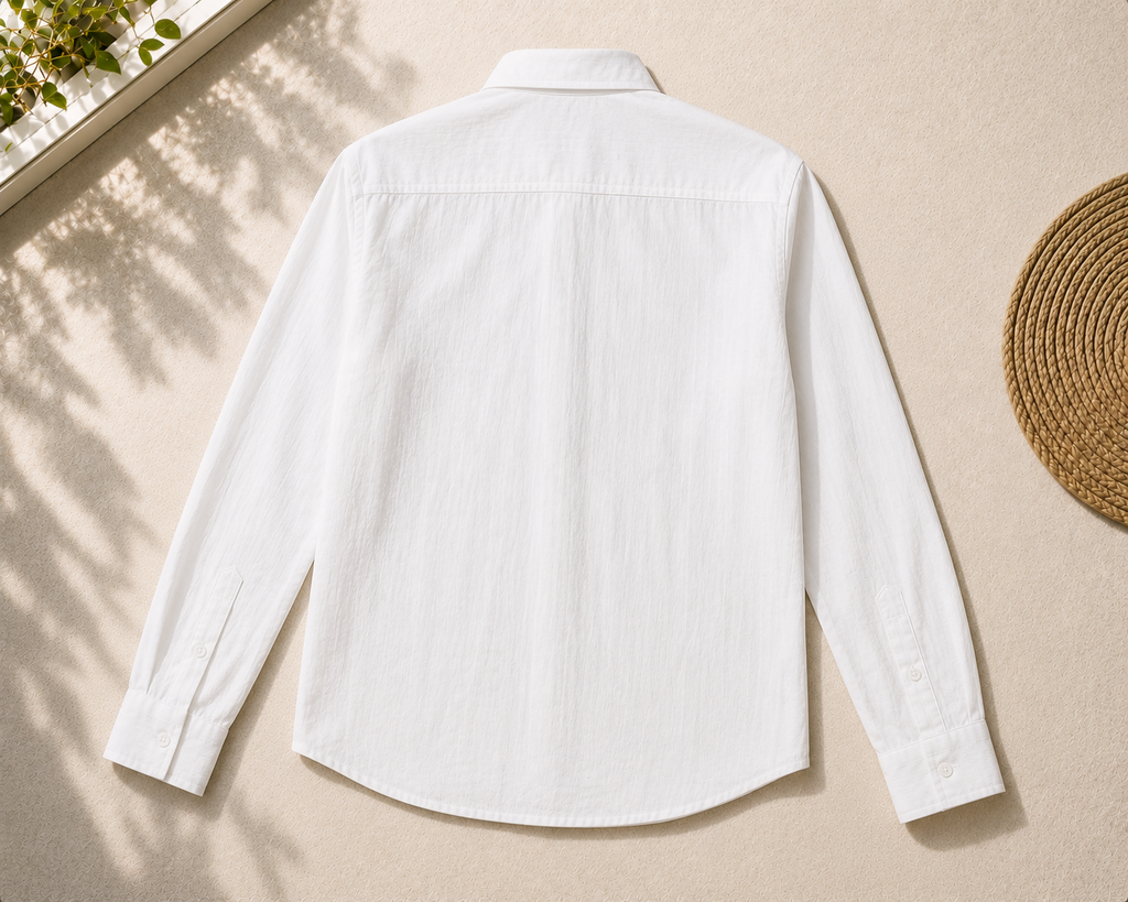 Essential White Cropped Shirt