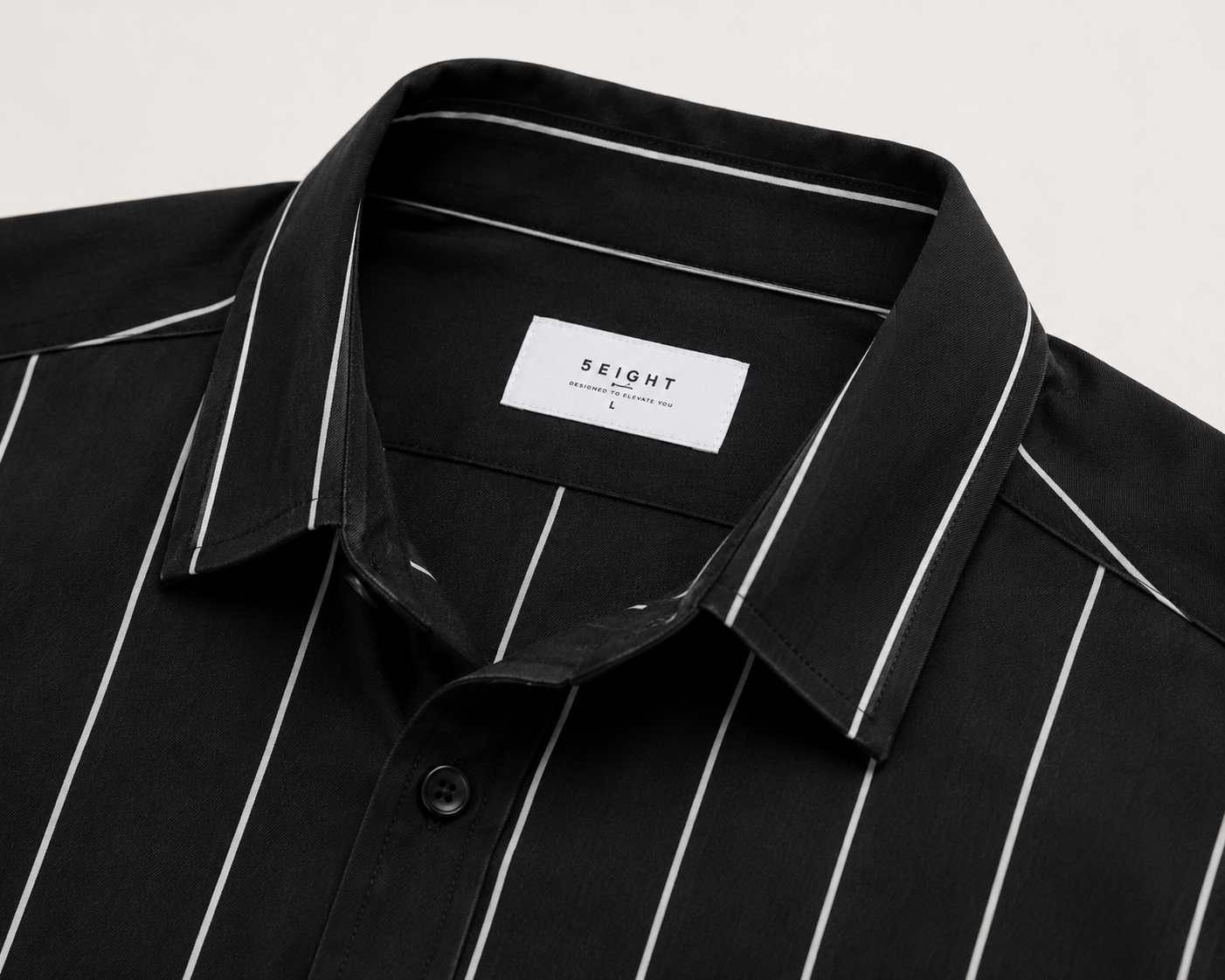 Midnight Pinstripe Cropped Shirt