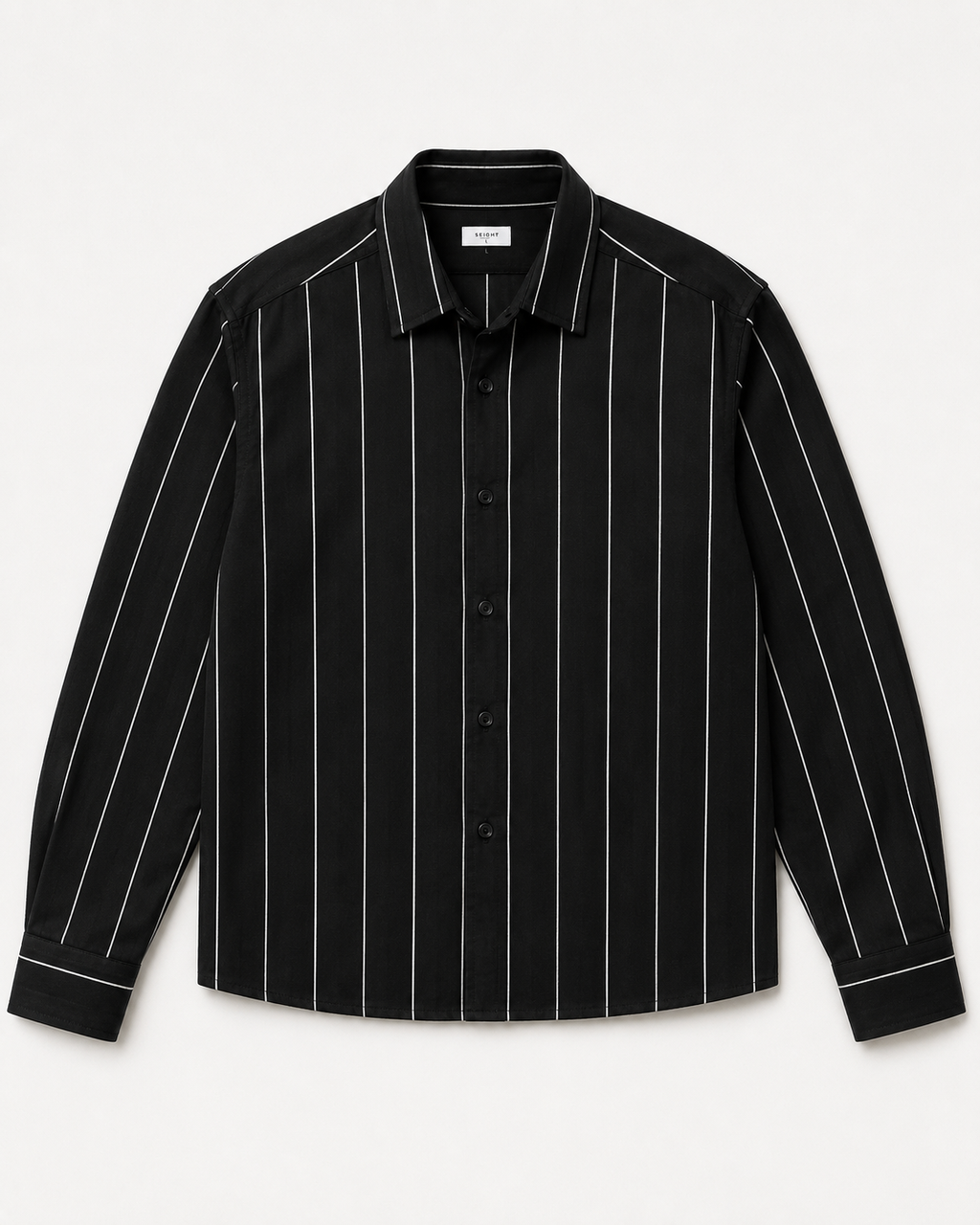 Midnight Pinstripe Cropped Shirt