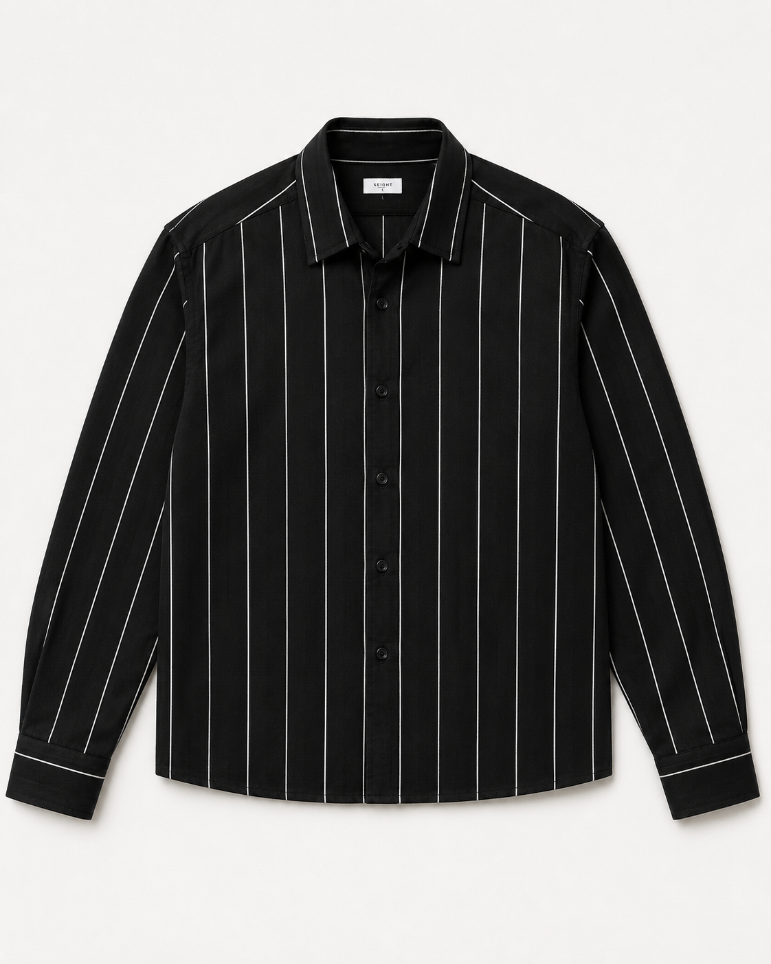 Midnight Pinstripe Cropped Shirt