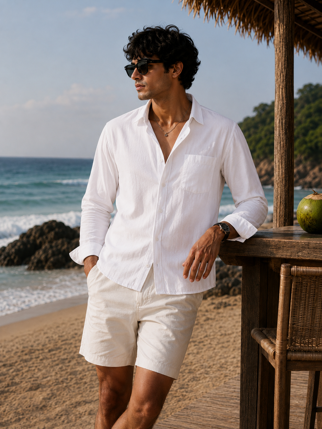 Essential White Cropped Shirt
